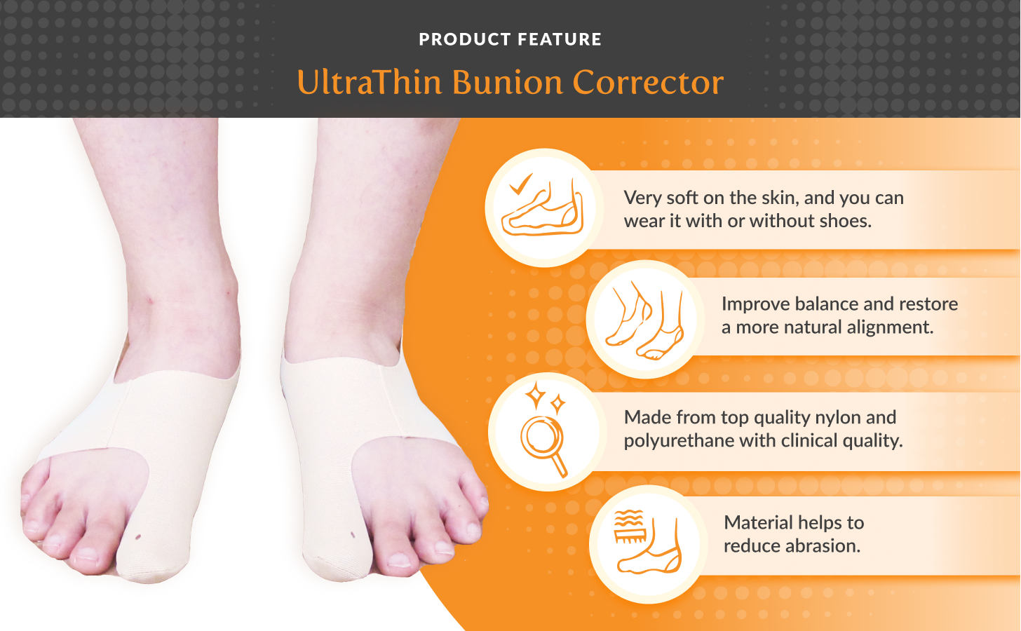 Bunion Bootie Ultra-Thin Bunion Corrector Big