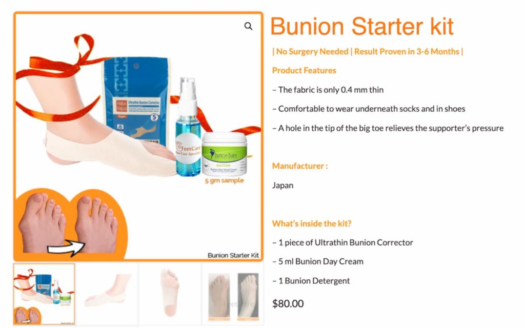 Image of Bunion starter kit available on feetcare.sg