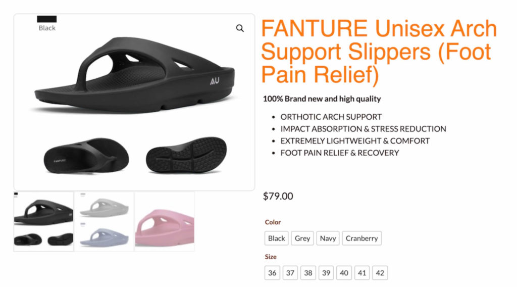 Image of Fanture slippers available on feetcare.sg