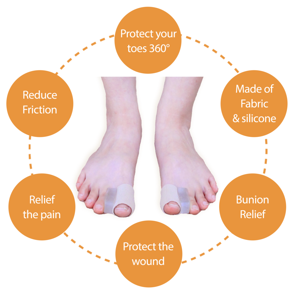 [1pair] Toe Separator with Toe Sleeve Bunion Corrector Bunion