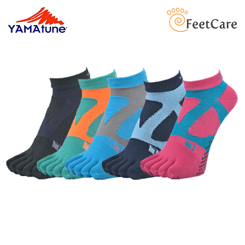 YAMAtune Spider Arch Compression 5 Toe Short Socks with Non-Slip Dots -  FeetCare