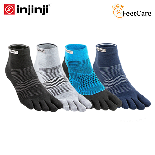 Injinji Run Lightweight Mini-Crew Toe Socks, Unisex, Ultra-thin Running  Socks