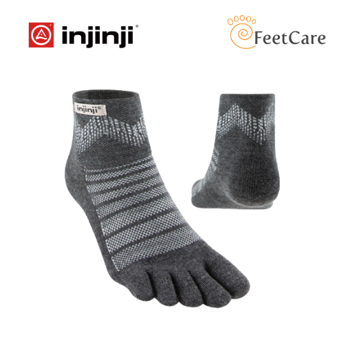 Injinji Outdoor Midweight Mini-Crew Toe Socks, Performance Exercise Socks, Running Socks