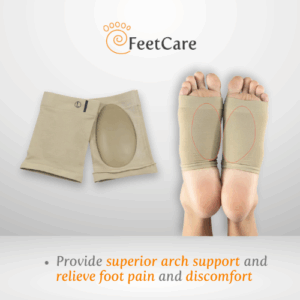 [1 pair] FeetCare Arch Support Sleeve | Instant Foot Pain Relief for Flat Foot, Plantar Faciitis, High Arch Pain Relief